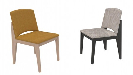 Chaise rembourrée 4 pieds Soline